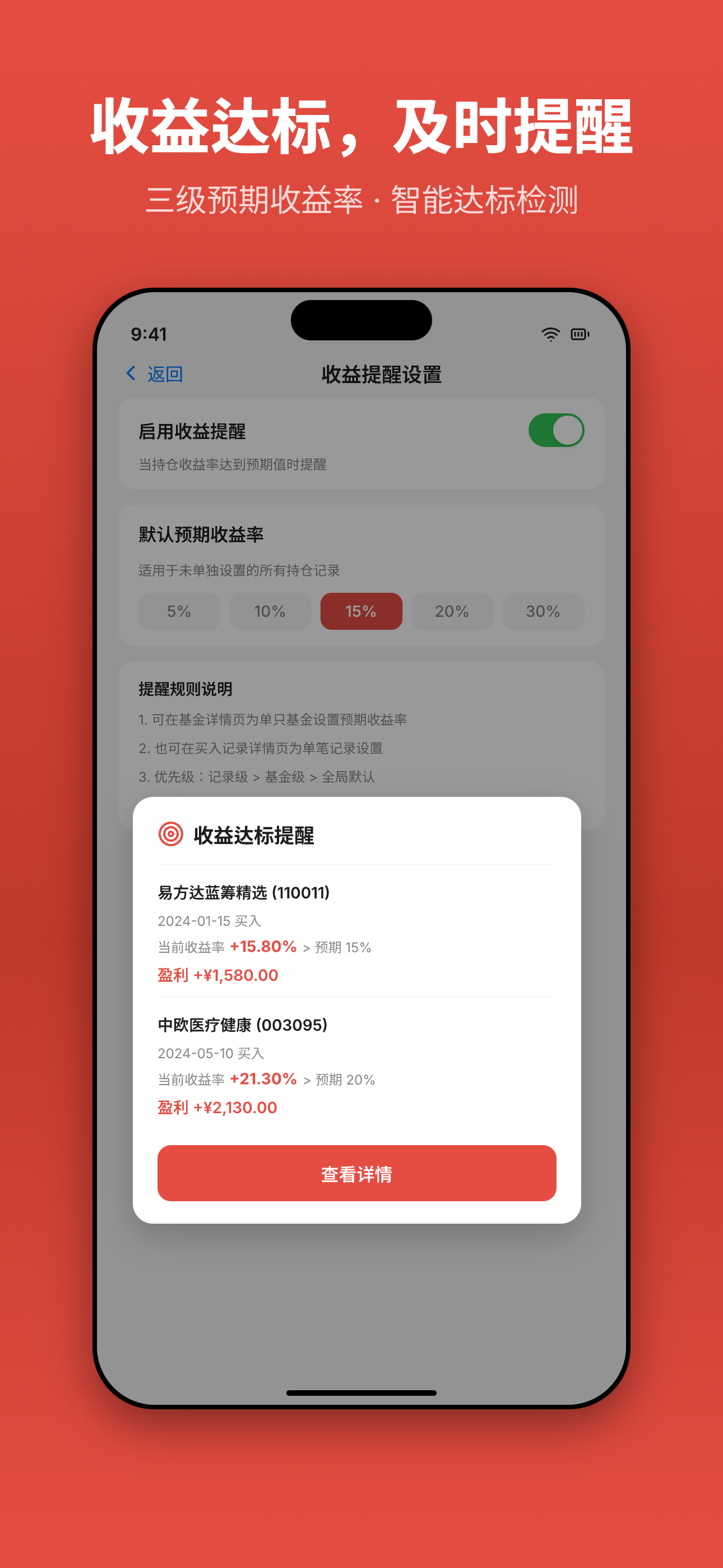 达标即提醒，不错过最佳卖点